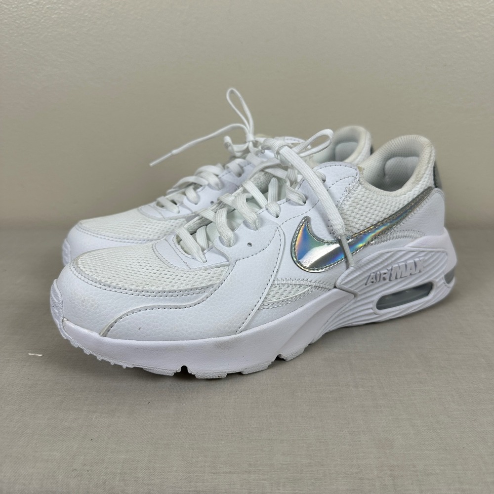 Nike Women's 8.5 Air Max Excee Sneakers White Iridescent Y2K